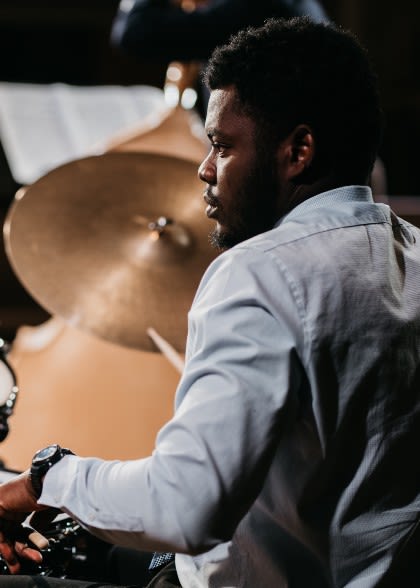 Instrumental jazz drummer